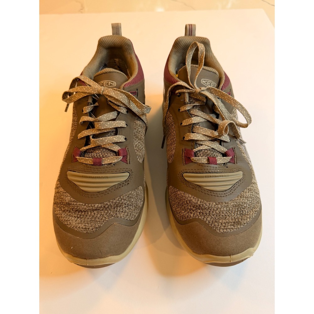 KEEN Ridge Flex Low Waterproof Hiking Shoes Brown Burgundy 1026384 Womens 7.5